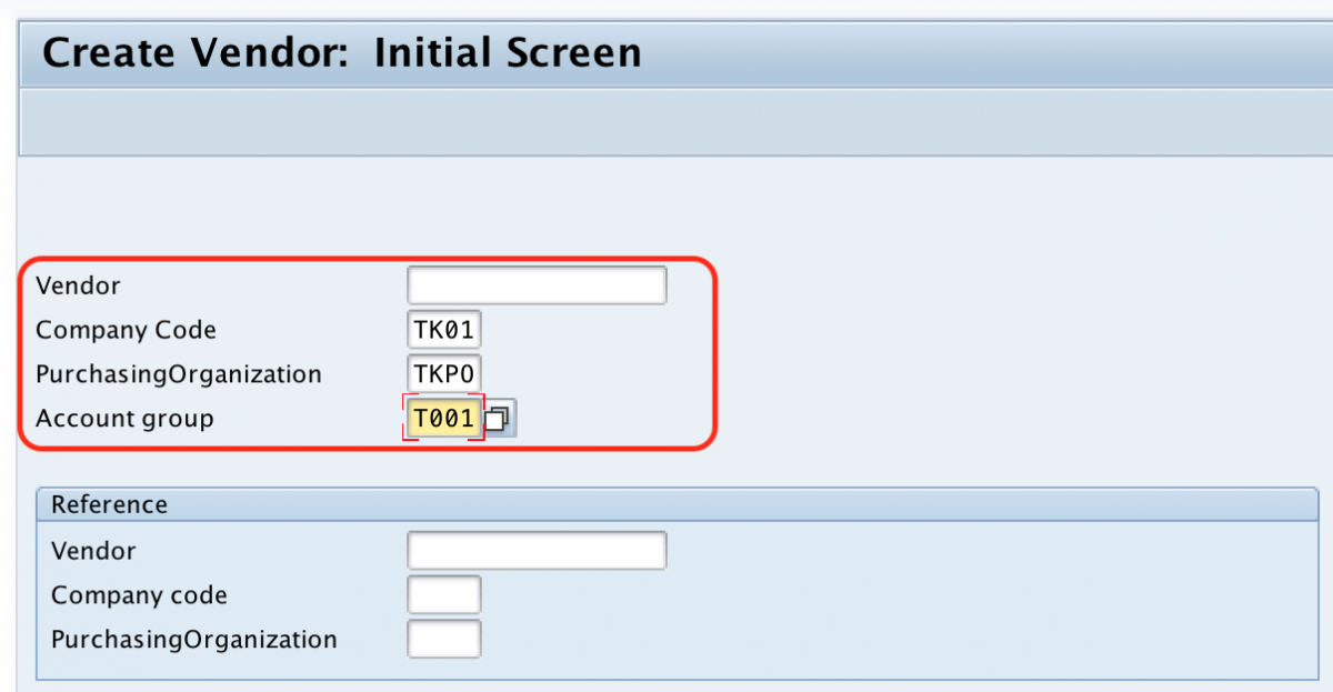 SAP FICO Create Vendor Master Record (Vendor Code) in SAP