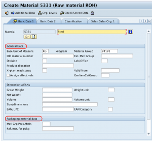 SAP MM - Create Material Master Record (Material Codes) In SAP