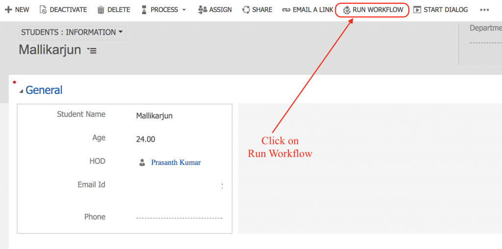 How to Run Workflow in Dynamics 365