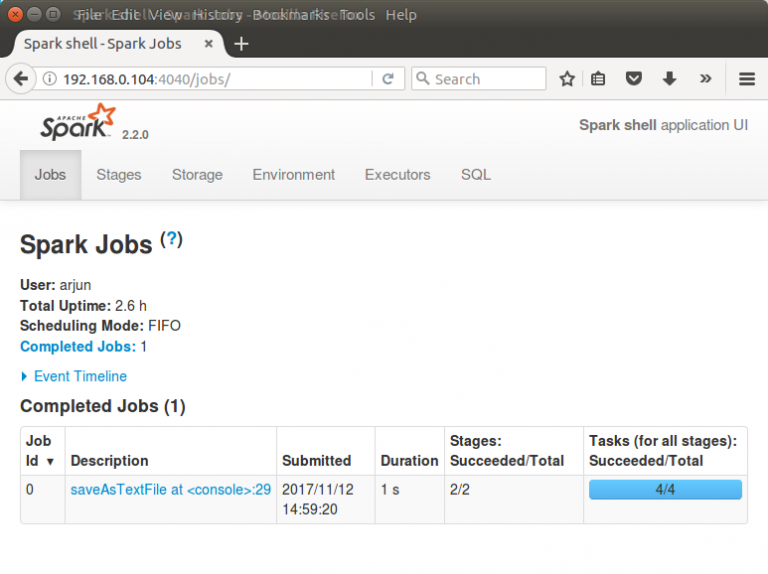 Scala Spark Shell Word Count Example 