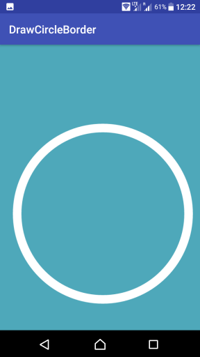 Kotlin Android - Draw Circle Border - Paint, Canvas - Example - TutorialKart