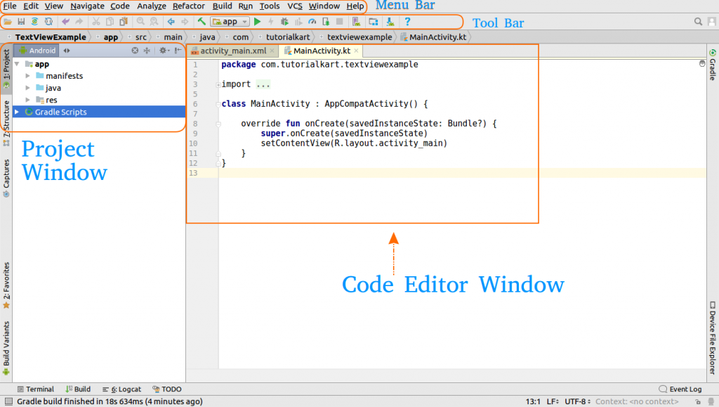 Android Studio IDE Windows and Features