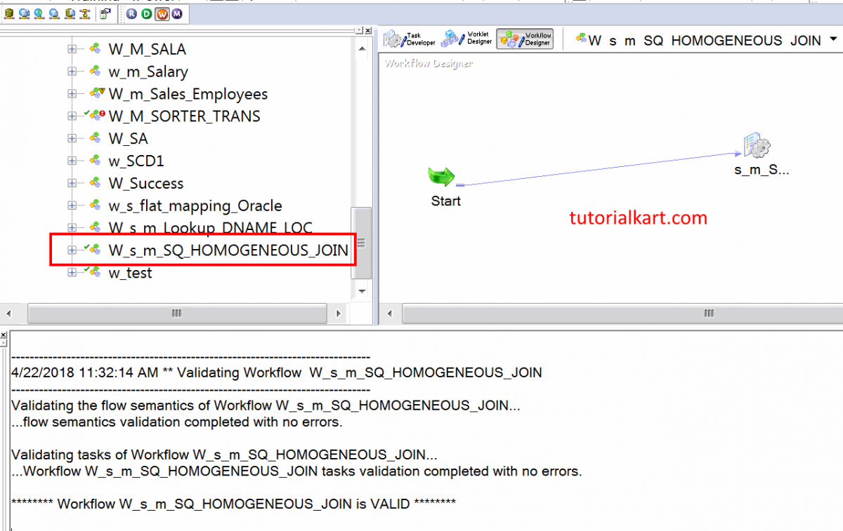 Validation task. Informatica Joiner Transformation.