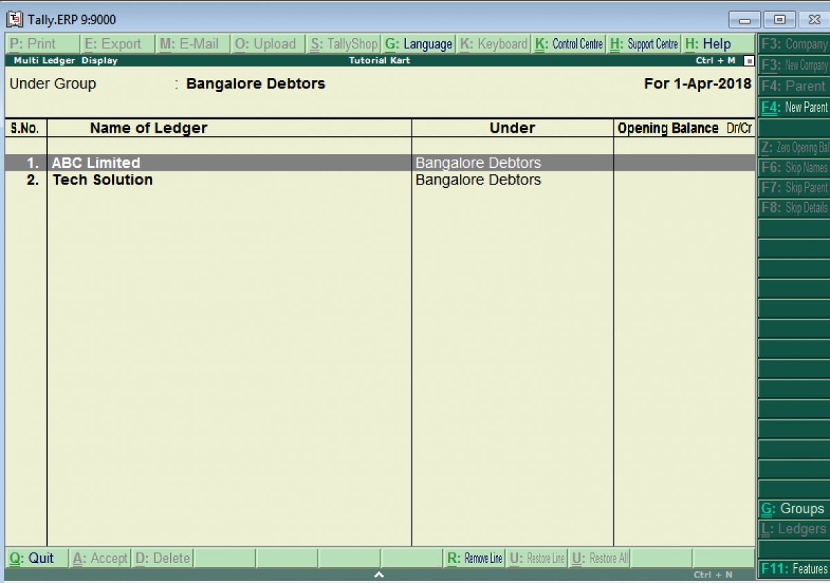 How To Create Ledgers In Tally (Multiple Ledgers)