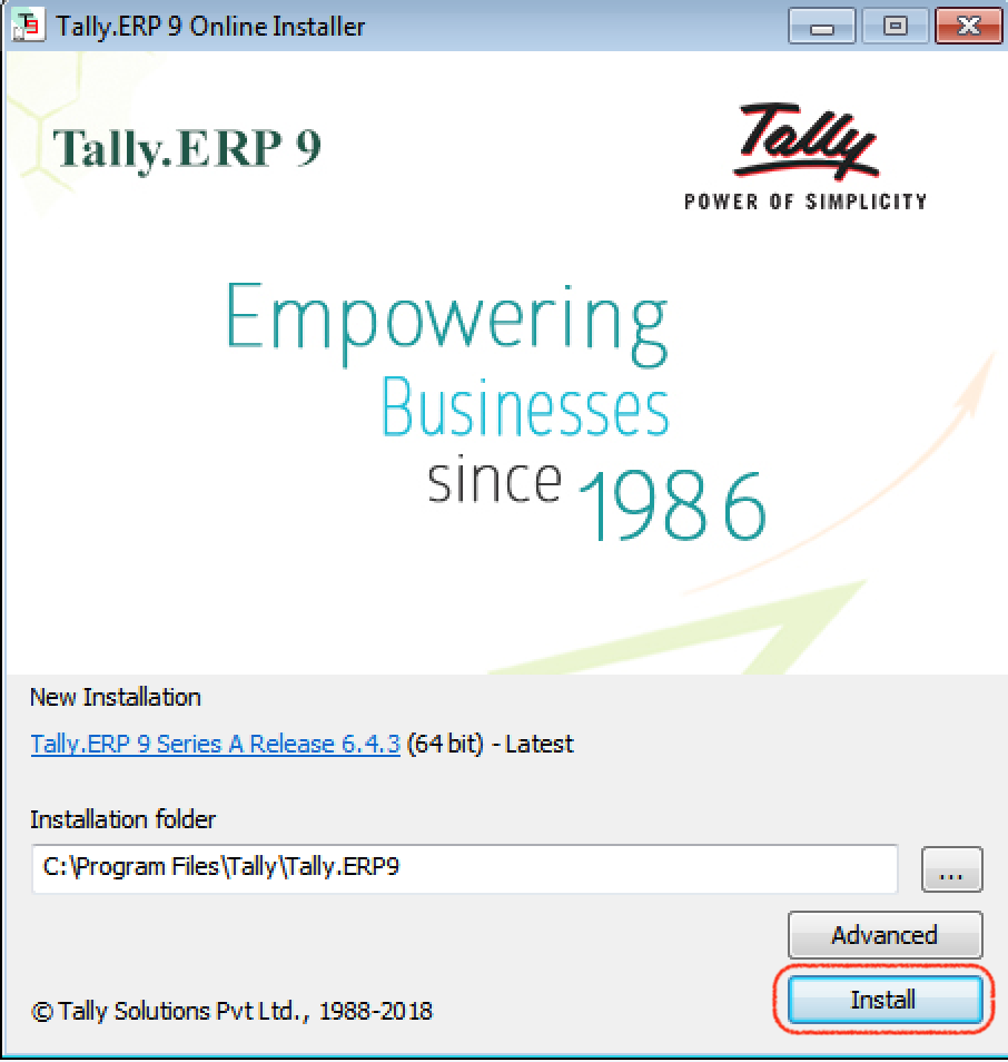 Install Tally ERP 9 Software on Windows