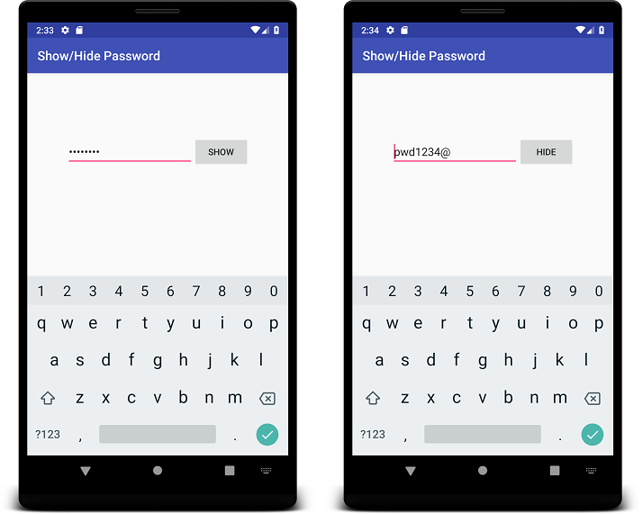 How to Show/Hide Password in Android EditText