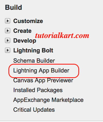 creating new lightning page using lightning app builder