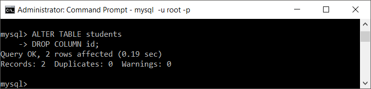 How To Delete A Column From MySQL Table 