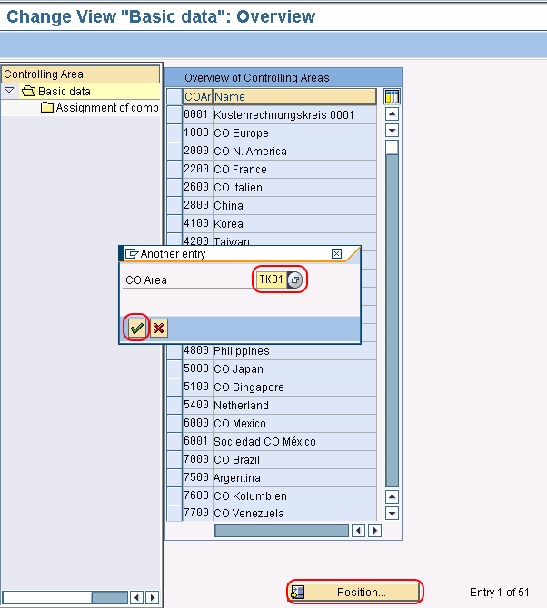 sap co account assignment object belongs to company code