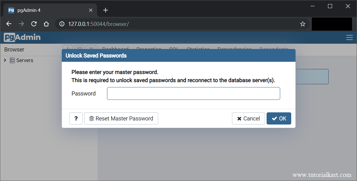 PostgreSQL GUI How To Use TutorialKart