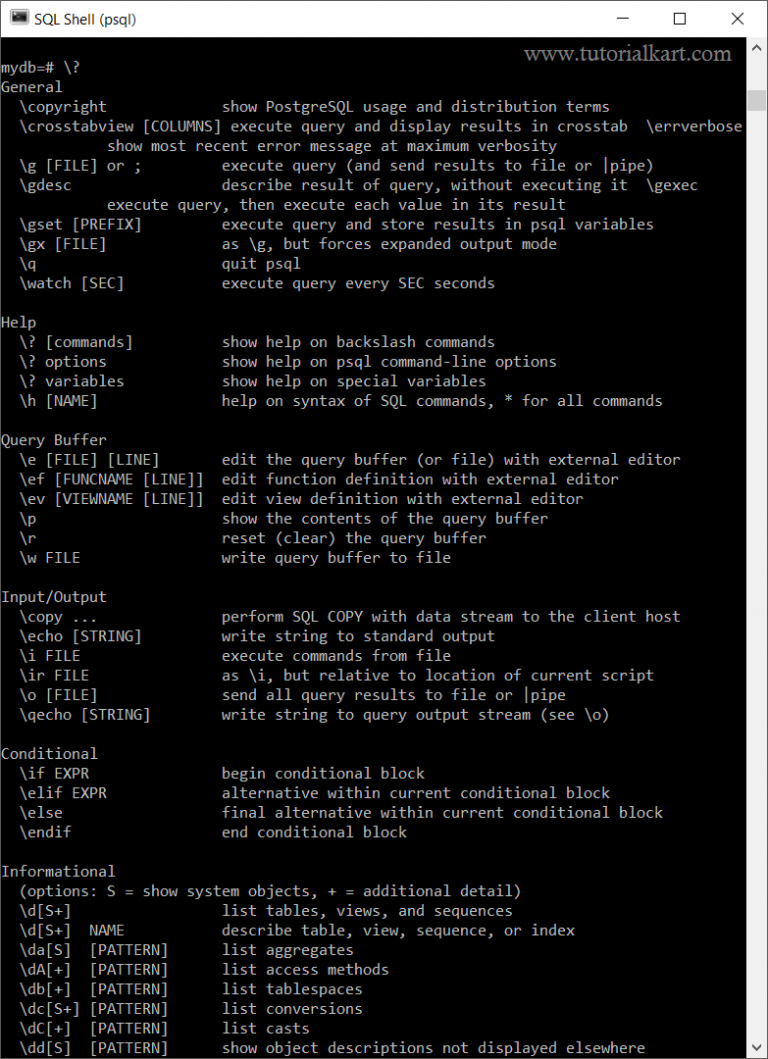 postgresql-psql-shell-commands