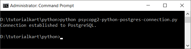 Connect to PostgreSQL from Python with psycopg2