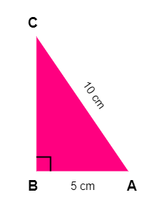Example - Area of Right Angle Triangle - Given Base and Hypotenuse