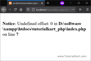 [Solved] PHP Array - Notice: Undefined Offset: 0