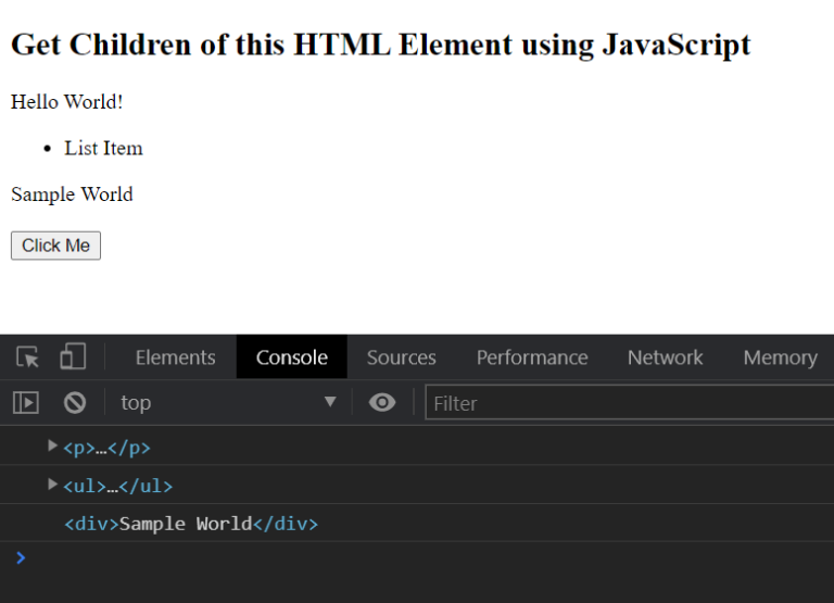 how-to-get-children-of-an-html-element-in-javascript