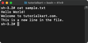 Append Text To File In Bash