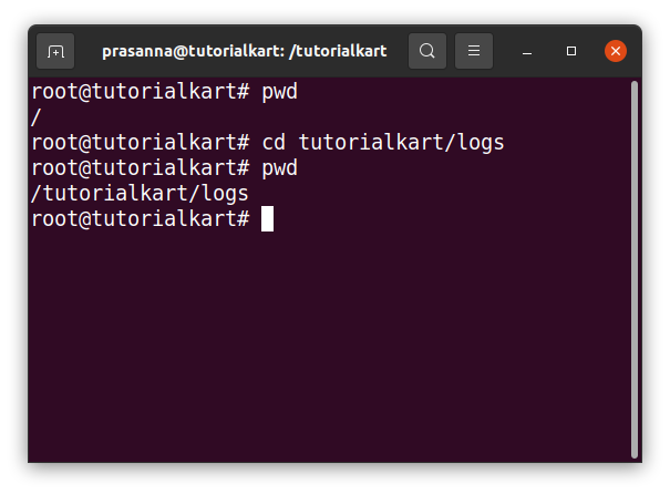 Linux Change Directory TutorialKart