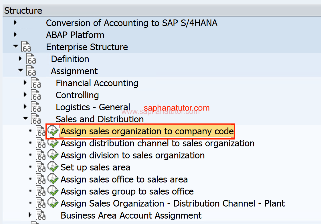 Assignment of Sales Organisation to Company Code | saphanatutor.com