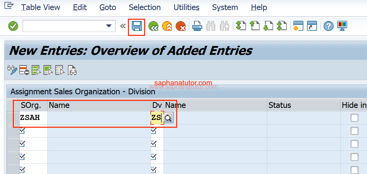 Assigning Division to Sales Organisation (OVXA)