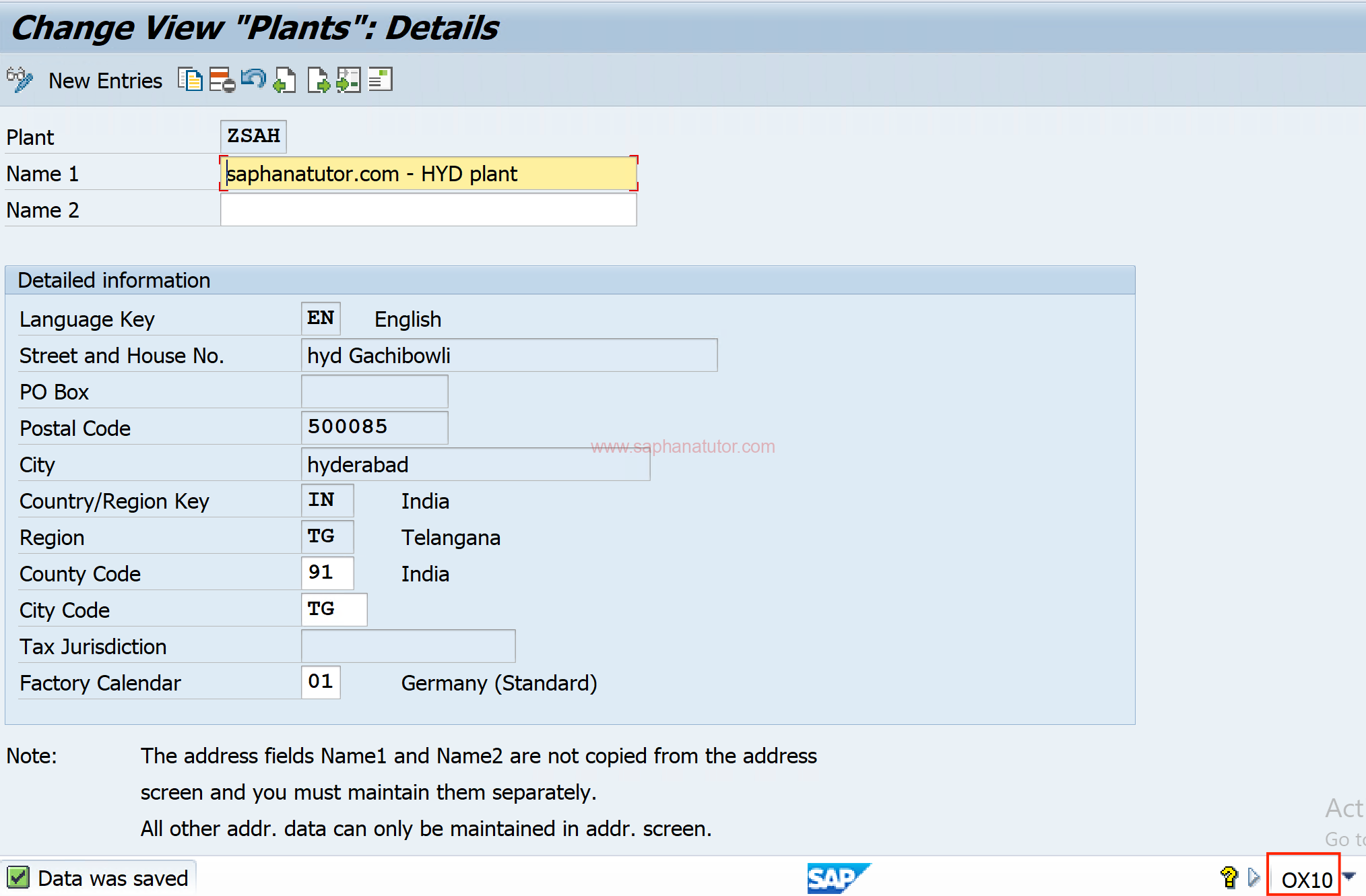 Assigning Plant to a Company Code in SAP