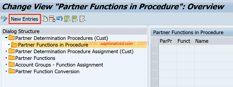 Partner determination procedure in sap