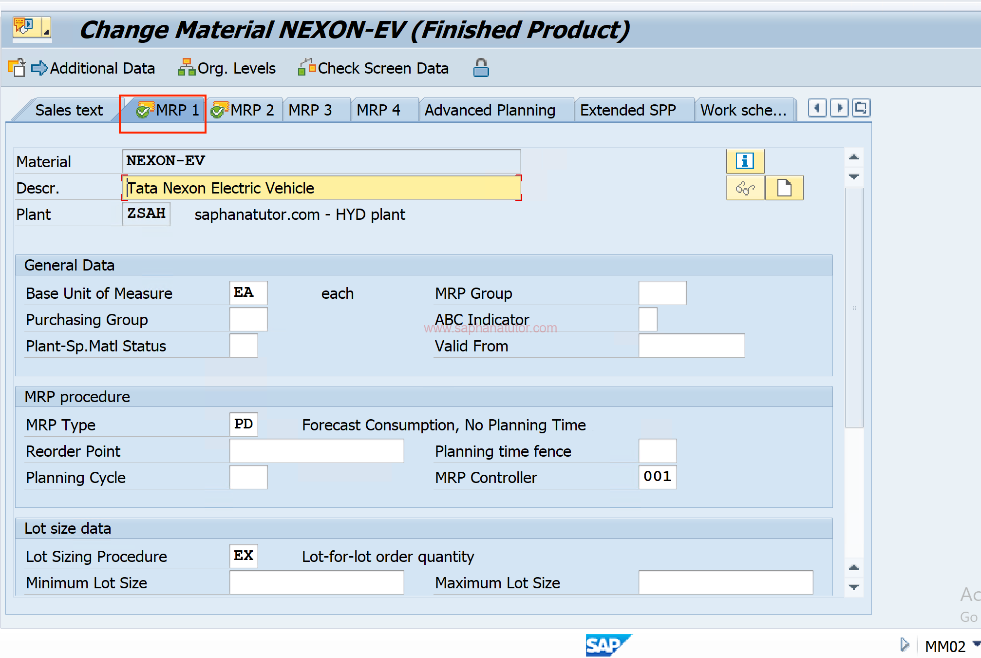 Material Master in SAP : Creating a Material in SAP MM Module