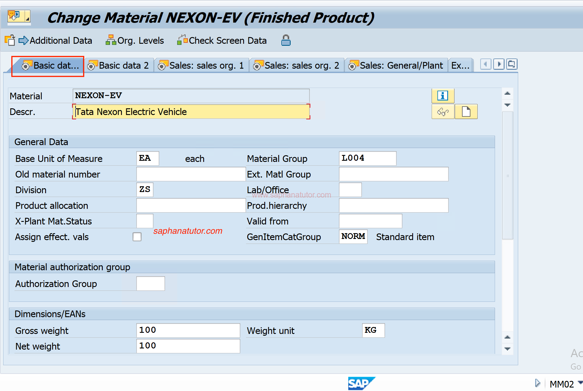 Material Master in SAP : Creating a Material in SAP