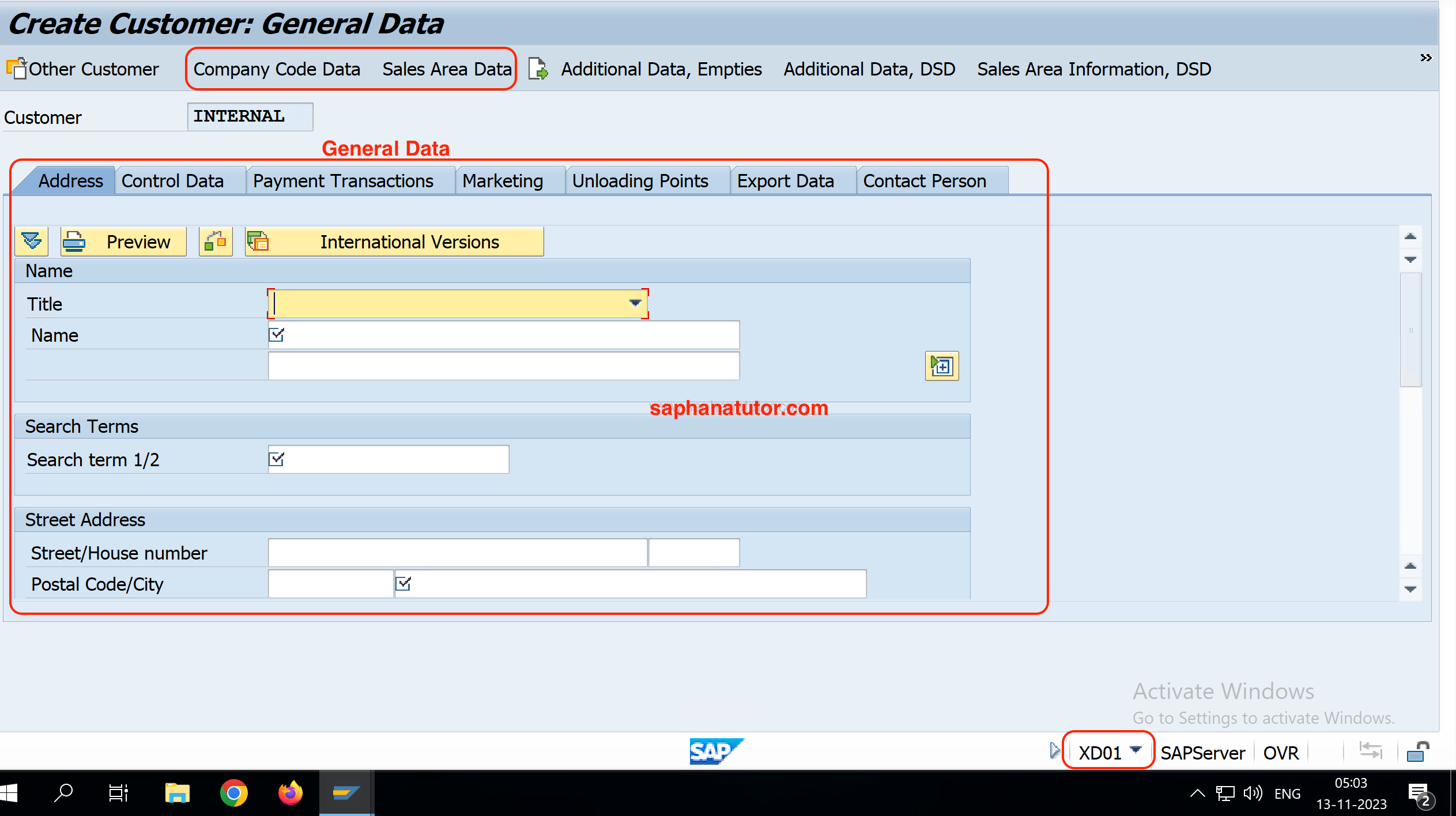 Creating Customer Master in SAP SD Guide 