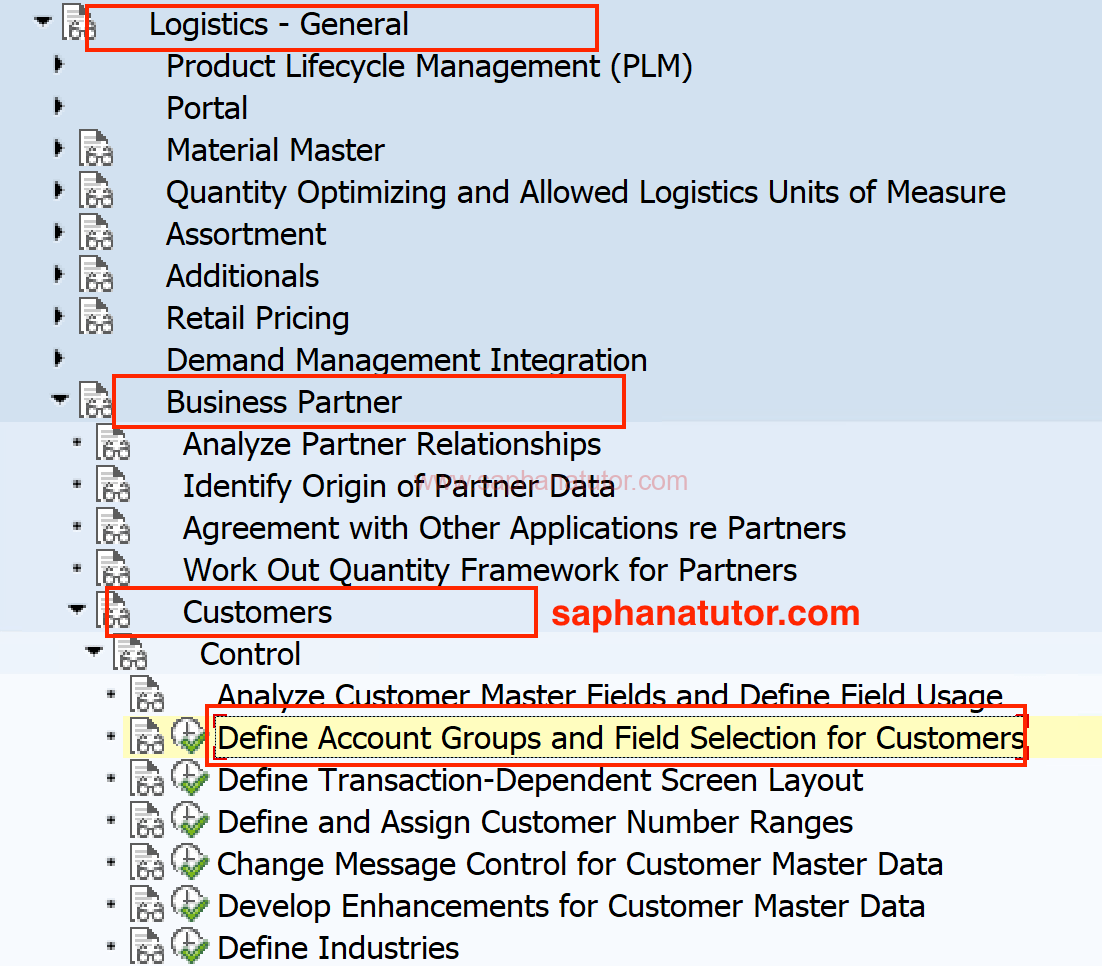 Creating Customer Account Groups in SAP SD (OVT0)