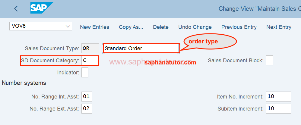 SAP SD Sales Document Type Controls