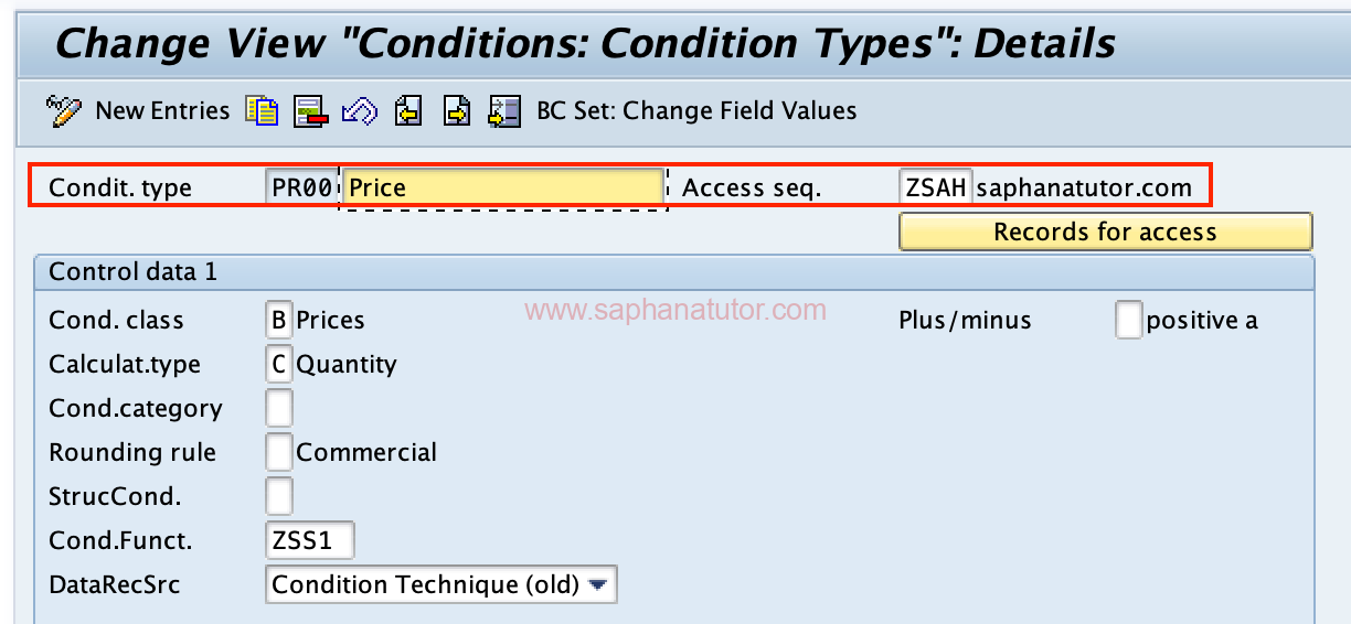 Pricing Condition Types in SAP SD