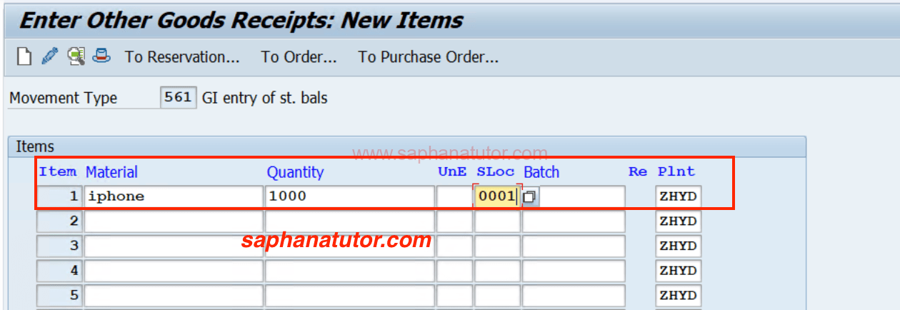 How to load initial Stock into SAP