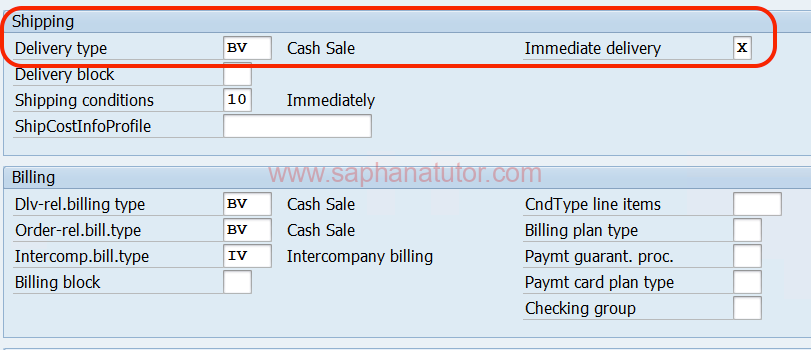 Controls for Cash Sales in SAP SD 