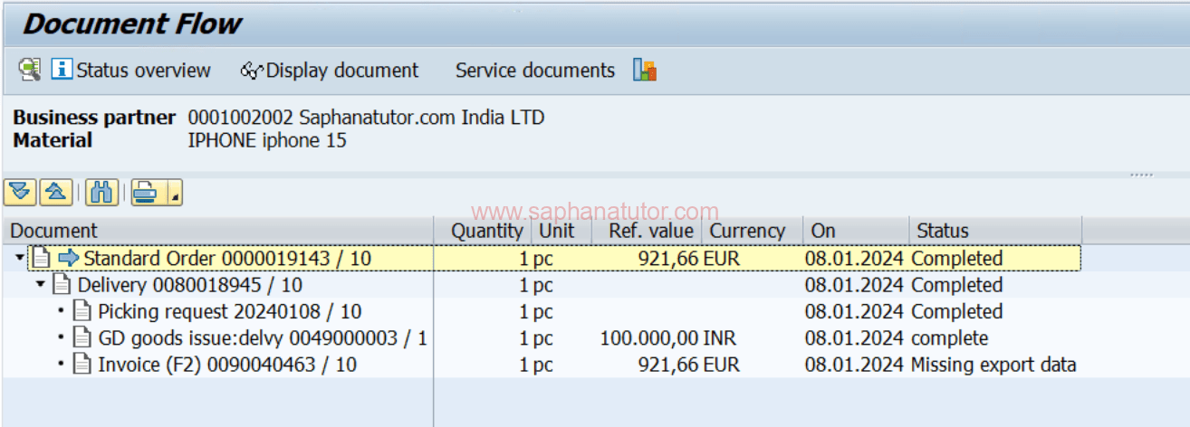 Subsequent Free of Charge Delivery in SAP SD