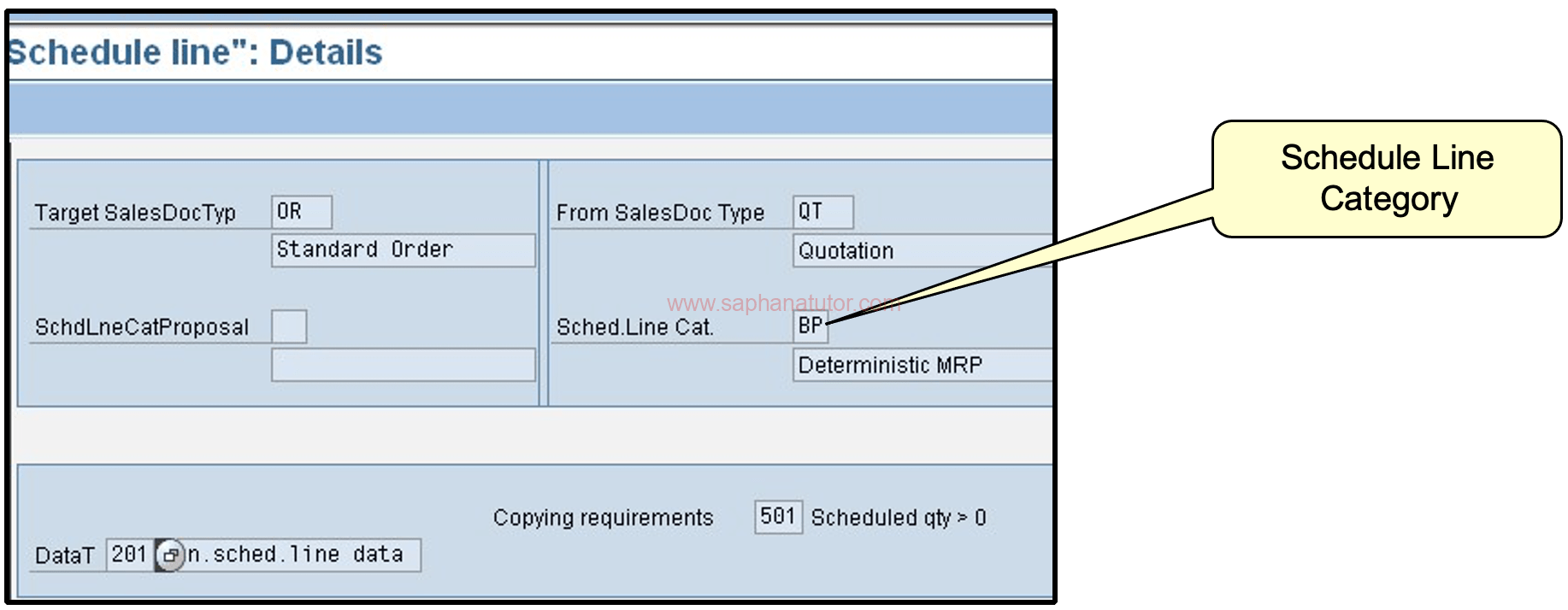 Configuring Copy Controls in SAP SD - Schedule Line level