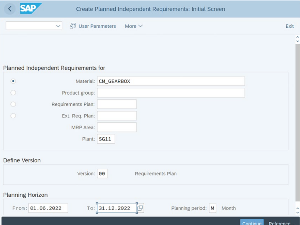 Demand management in SAP PP