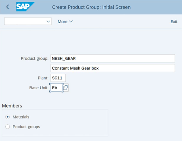 How to create Product Group in SAP?