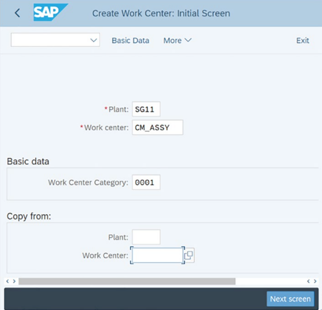 Creating Work Center in SAP PP