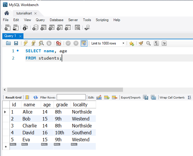 SQL SELECT Example - Selecting Specific Columns