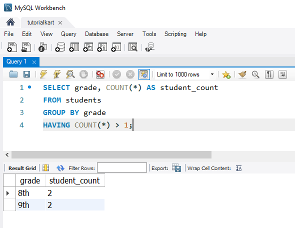 SQL SELECT Example - Using HAVING with GROUP BY