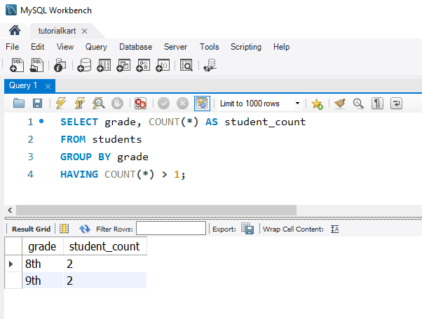 SQL GROUP BY with HAVING Clause