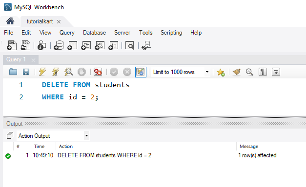 SQL DELETE - Deleting a Single Row Based on a Condition