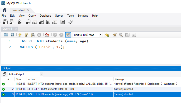 SQL INSERT - Inserting Data into Specific Columns