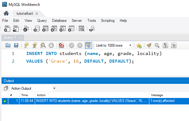 SQL INSERT - Using DEFAULT Values in INSERT