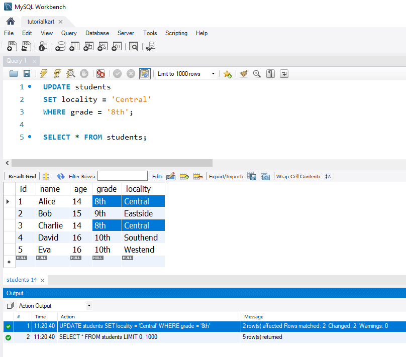 SQL UPDATE Statement - Updating Multiple Rows Using a Condition