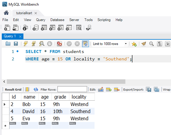 SQL WHERE Clause - Using WHERE with Multiple Conditions