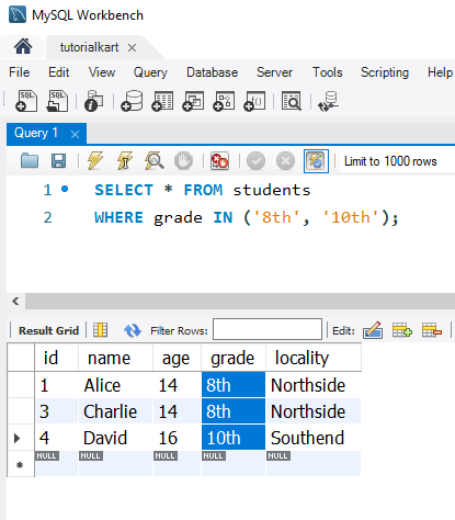 SQL WHERE Clause - Using WHERE with IN to Filter Multiple Values