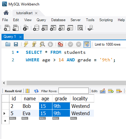 SQL AND Operator - Using AND with Numeric Comparison