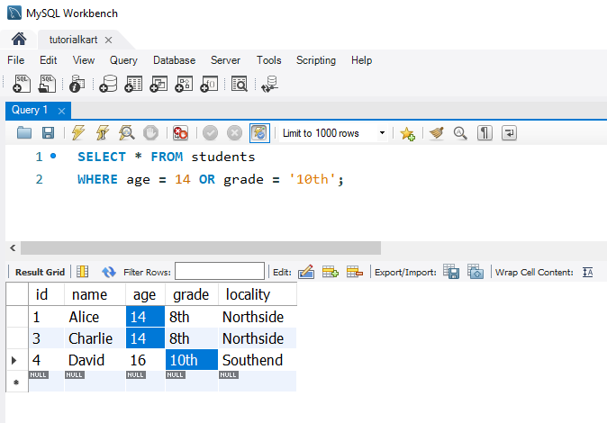 SQL OR Operator - Using OR with Numeric Comparison