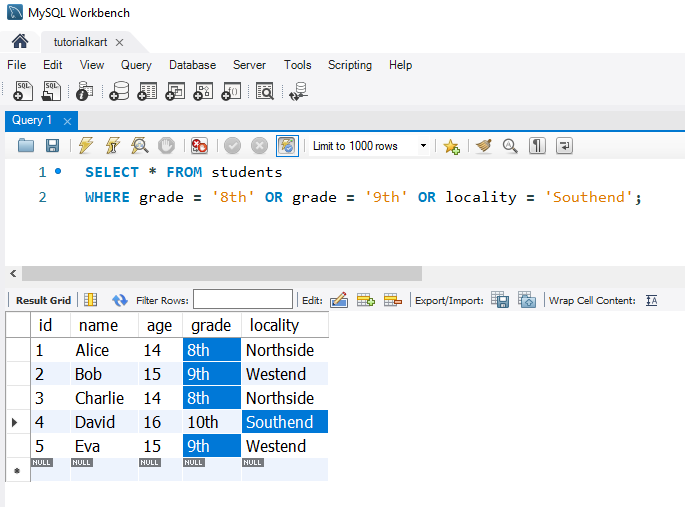 SQL OR Operator - Using OR with Multiple Conditions